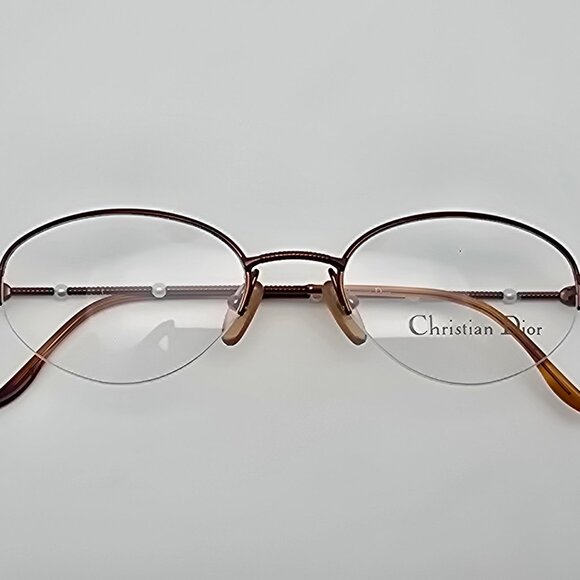 Christian Dior CD3527/J 15V Brown Pearl Semi-Rimless Eyeglasses Frame Austria - Picture 11 of 13
